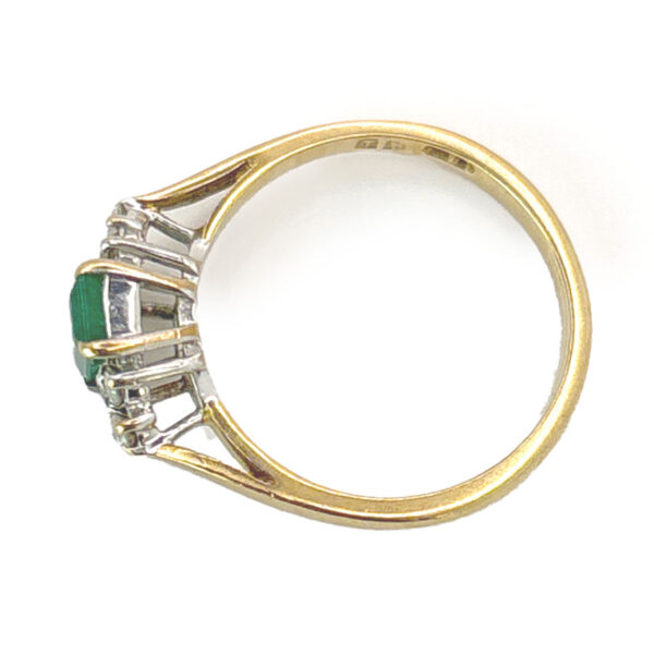 9ct Gold Emerald and Diamond Ring