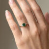 9ct Gold Emerald and Diamond Ring