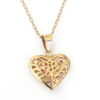 9ct Gold Filigree Heart Pendant Necklace