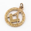 9ct Gold Masonic Pendant Birmingham 1919