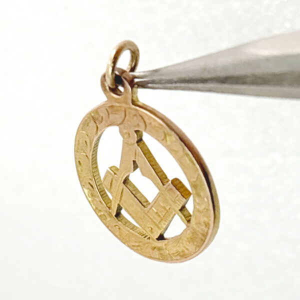 9ct Gold Masonic Pendant Birmingham 1919