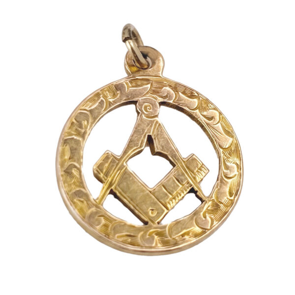 9ct Gold Masonic Pendant Birmingham 1919