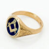 9ct Gold Masonic Secret Swivel Ring Birmingham 1990