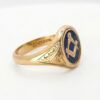 9ct Gold Masonic Secret Swivel Ring Birmingham 1990