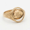 9ct Gold Masonic Secret Swivel Ring Birmingham 1990