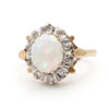 9ct Gold Opal & Diamond Cluster Ring 1979