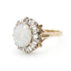 9ct Gold Opal & Diamond Cluster Ring 1979