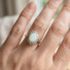 9ct Gold Opal & Diamond Cluster Ring 1979