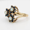 9ct-Gold-Opal-and-Sapphire-Daisy-Friendship-Ring-1 9ct Gold Opal and Sapphire Daisy Friendship Ring