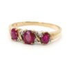 9ct Gold Rubies And Diamond Dress Ring