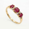 9ct Gold Rubies And Diamond Dress Ring