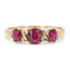 9ct Gold Rubies And Diamond Dress Ring