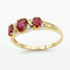9ct Gold Rubies And Diamond Dress Ring