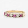 9ct Gold Rubies And Diamonds Half Eternity Ring