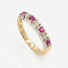 9ct Gold Rubies And Diamonds Half Eternity Ring
