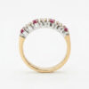 9ct Gold Rubies And Diamonds Half Eternity Ring