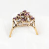 9ct Gold Ruby and Opal Cluster Ring