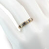 9ct Gold Sapphire & Diamond Half Eternity Ring