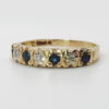 9ct Gold Sapphire & Diamond Half Eternity Ring