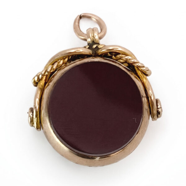 9ct Gold Swivel Agate and Bloodstone Fob Seal Birmingham 1906