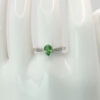 9ct White Gold Tsavorite Garnet & Diamond Ring