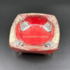 Art-Deco-Square-Clear-Pressed-Glass-Footed-Ashtray-1 Art Deco Square Clear Pressed Glass Footed Ashtray