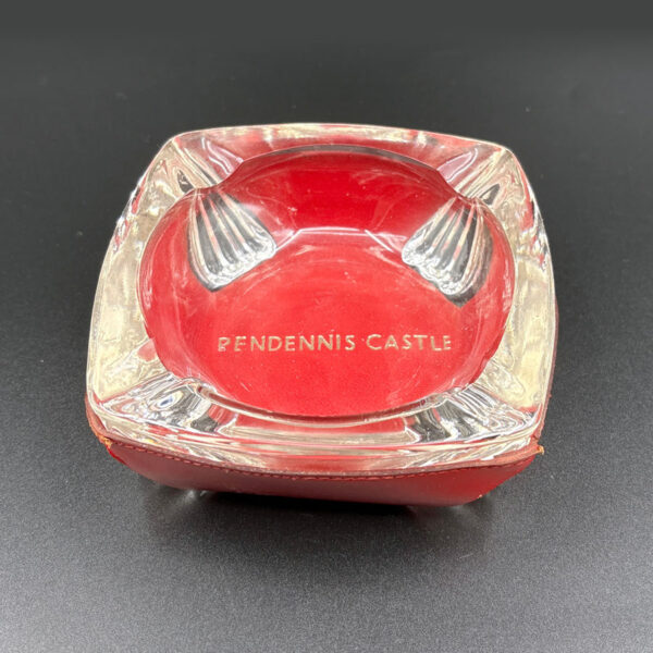 Art-Deco-Square-Clear-Pressed-Glass-Footed-Ashtray-1 Art Deco Square Clear Pressed Glass Footed Ashtray