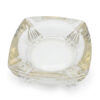 Art-Deco-Square-Clear-Pressed-Glass-Footed-Ashtray Art Deco Square Clear Pressed Glass Footed Ashtray