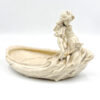 Art Nouveau Royal Dux Porcelain Figural Maiden Dish