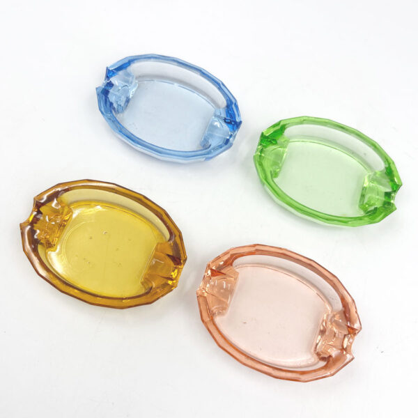 Box set of 4 Czechoslovakian Glass Table Ashtray