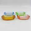 Box set of 4 Czechoslovakian Glass Table Ashtray