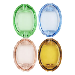 Box-set-of-4-Czechoslovakian-Glass-Table-Ashtray Box set of 4 Czechoslovakian Glass Table Ashtray