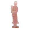Chinese Rose Quartz Guanyin Figure 20th