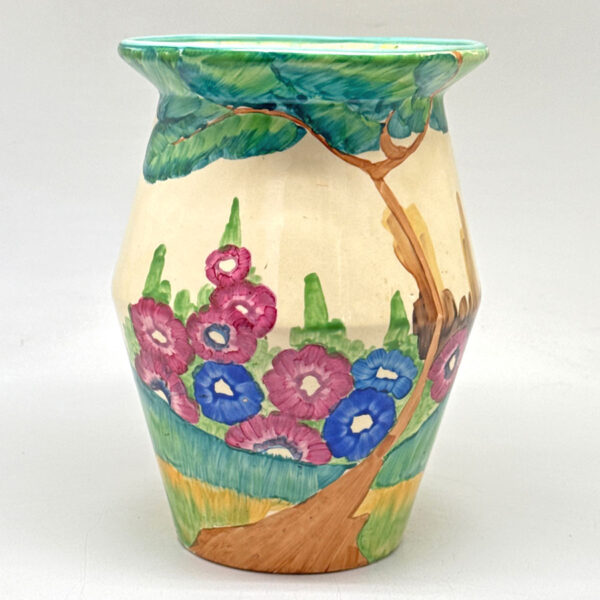 Clarice-Cliff-Bizarre-Vase-Fragrance-Pattern-C1930-2 Clarice Cliff Bizarre Vase Fragrance Pattern C1930