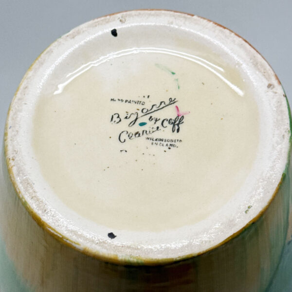 Clarice-Cliff-Bizarre-Vase-Fragrance-Pattern-C1930-5 Clarice Cliff Bizarre Vase Fragrance Pattern C1930