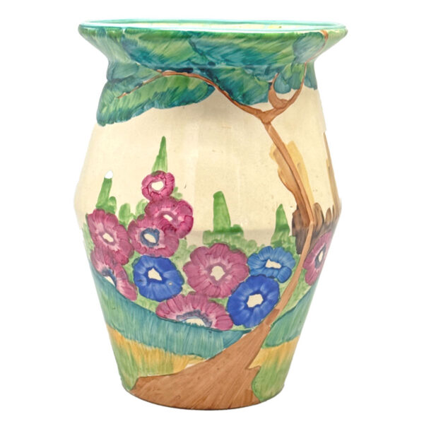 Clarice-Cliff-Bizarre-Vase-Fragrance-Pattern-C1930 Clarice Cliff Bizarre Vase Fragrance Pattern C1930