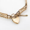 Edwardian 9ct Rose Gold Gateleg Bracelet With Heart Lock