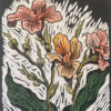 Gregoire Boonzaier Coloured Linocut Canna Lilies (SA 1909 - 2005)