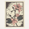 Gregoire Boonzaier Coloured Linocut Hibiscus (SA 1909 - 2005)