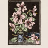 Gregoire Boonzaier Coloured Linocut Hibiscus (SA 1909 - 2005)