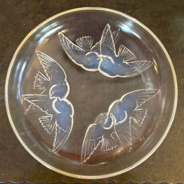 Lalique France Nonnettes Clear and Opalescent Bowl