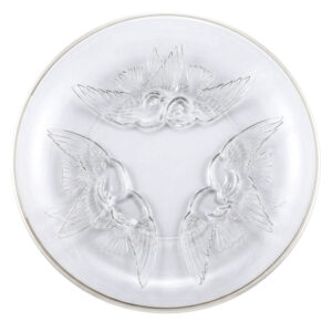 Lalique-France-Nonnettes-Clear-and-Opalescent-Bowl Lalique France Nonnettes Clear and Opalescent Bowl