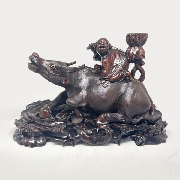 Meiji-Japanese-Large-Wood-Carving-Of-Water-Buffalo-Late-19th-1 Meiji Japanese Large Wood Carving Of Water Buffalo Late 19th