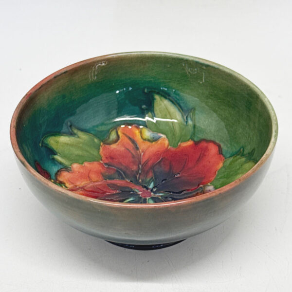 Moorcroft Hibiscus Light Flambe Glaze Bowl  C1955