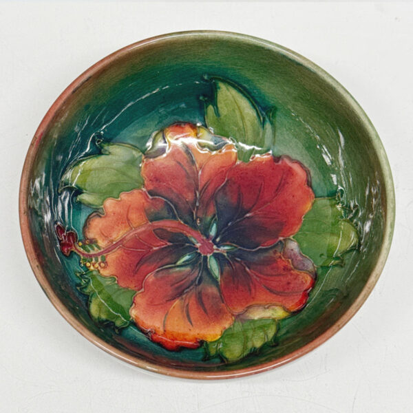 Moorcroft Hibiscus Light Flambe Glaze Bowl  C1955