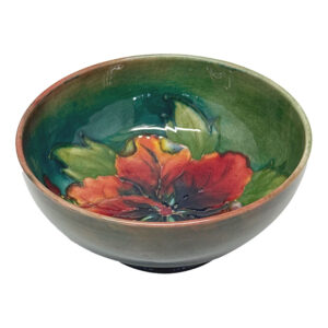Moorcroft Hibiscus Light Flambe Glaze Bowl  C1955