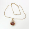 Rare 9ct Opening Bloodstone and Agate Fob Pendant On A 9ct Belcher Chain