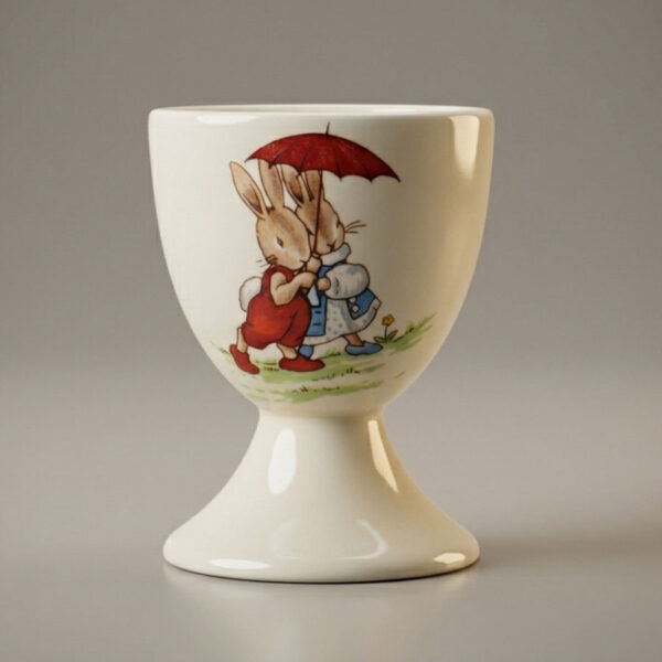 Rare Royal Doulton Bunnykins Wheel Barrow Egg Cup