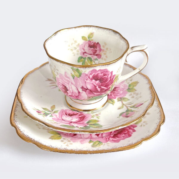 Royal Albert American Beauty Avon Tea Trio