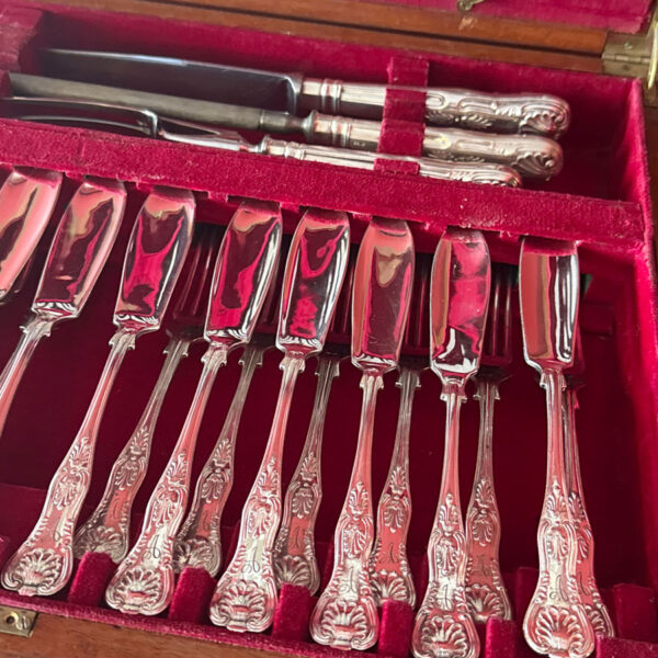 Silver Plated Cooper Brothers Kings Pattern Canteen of Cuttlery 139 Piece